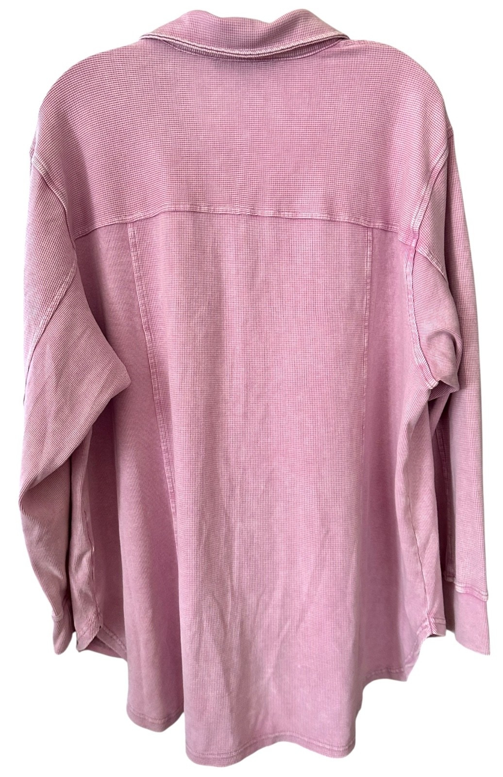 Jane & Delancey Women’s Button Down Shirt Top Garment Dye Plus Size 2X Pink