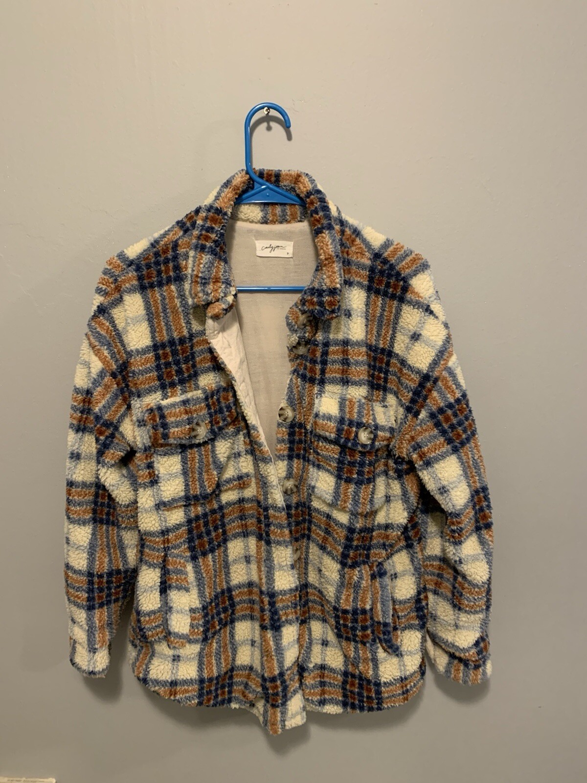 Carly Jean Los Angeles Long Sleeve Sherpa Shirt , Sz(s) In Great Condition.