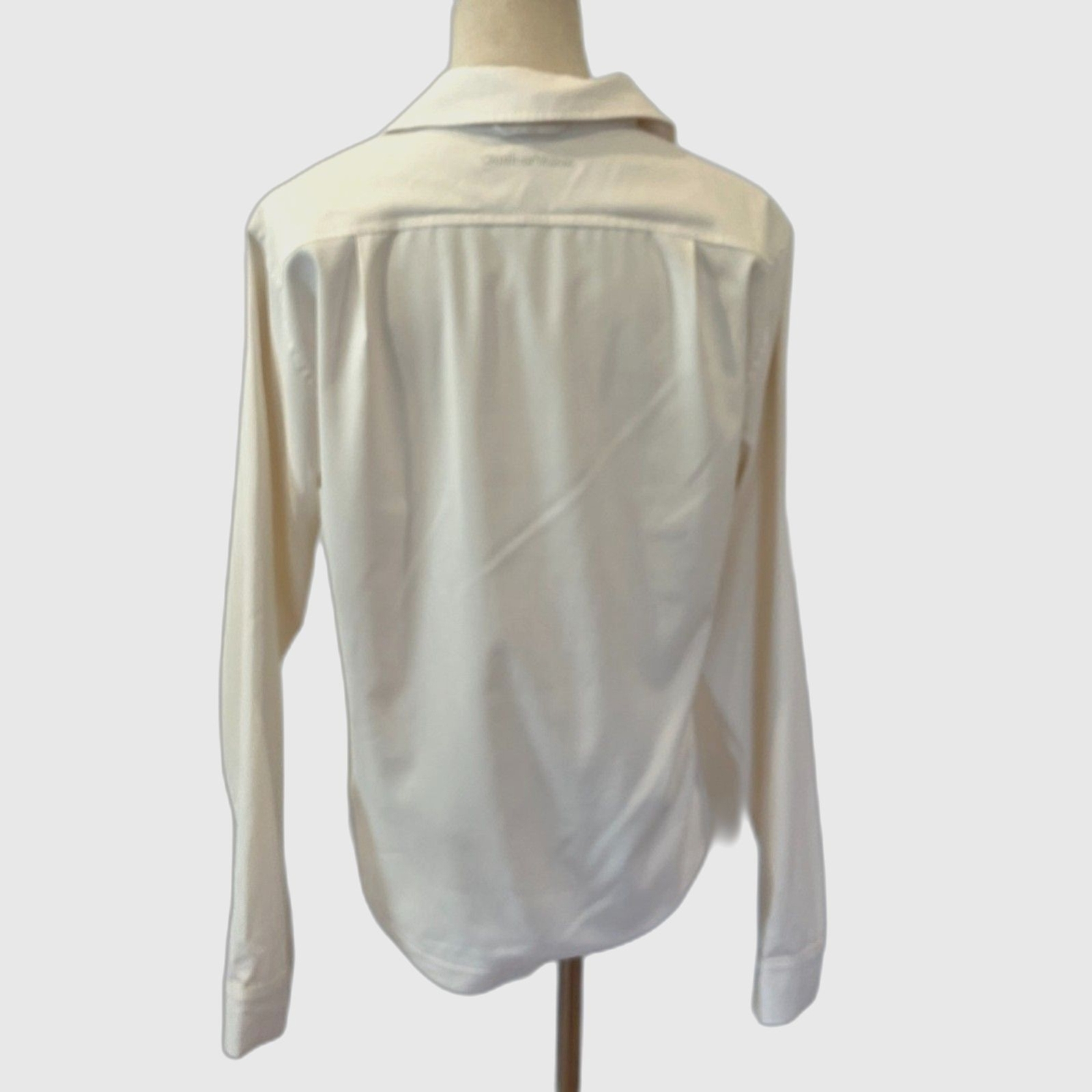 Outdoor Voices SolarCool Camp Collar Top Off-White XS Button Front UPF 50+