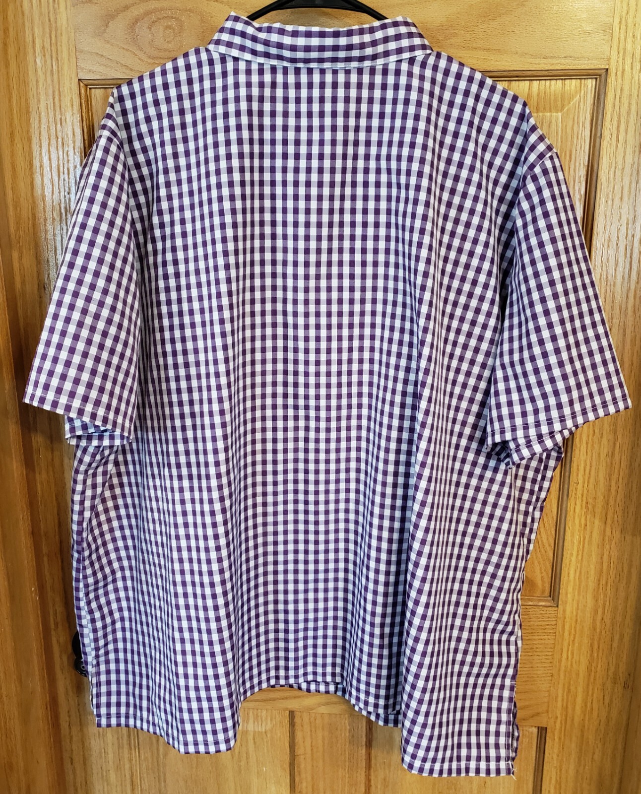 4XL American Sweetheart 2-Piece Women Purple Check Tank Button Up Top Shirt 4X