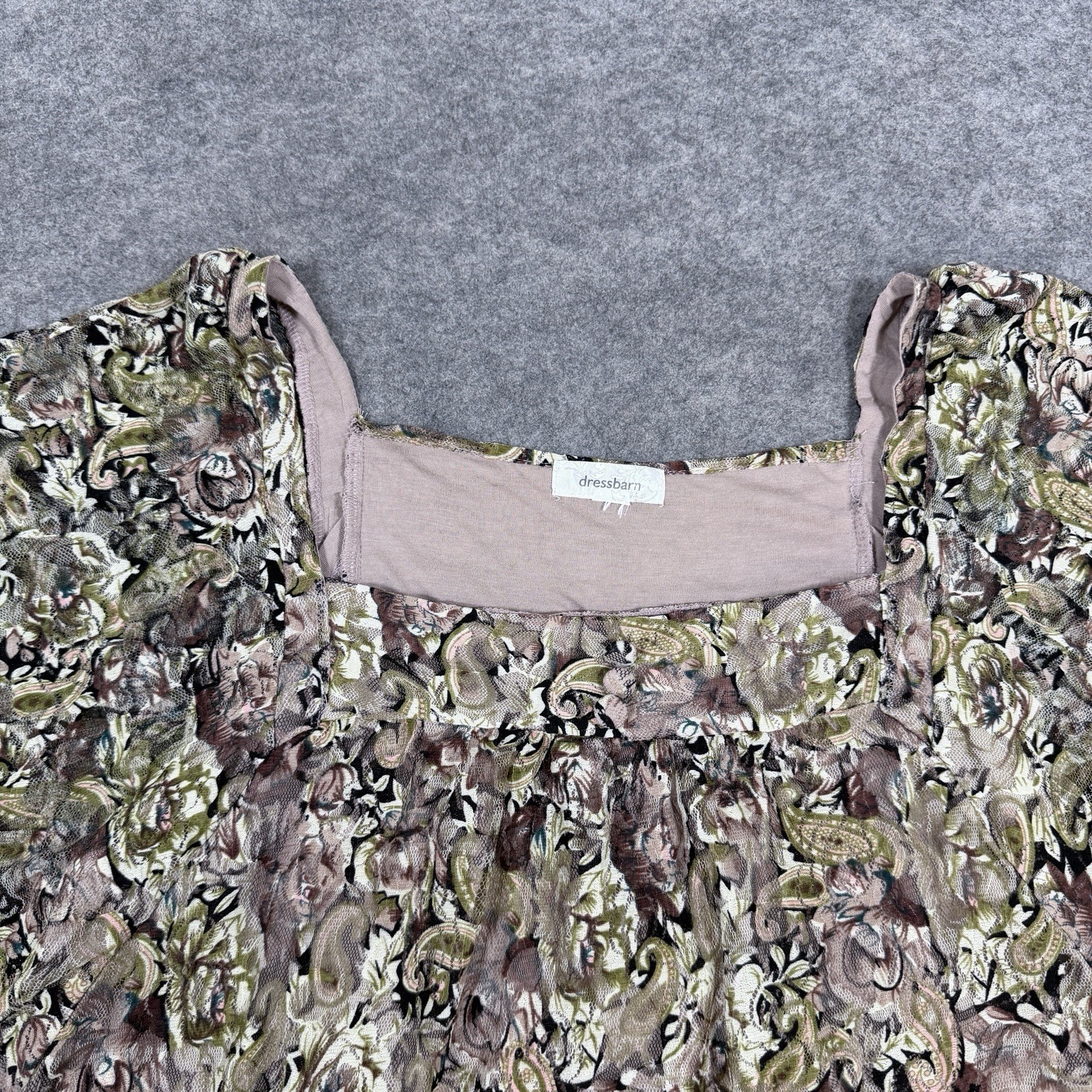 Dressbarn Casual Paisley Top Pullover Blouse Fits Women’s Size 14/16 Multicolors