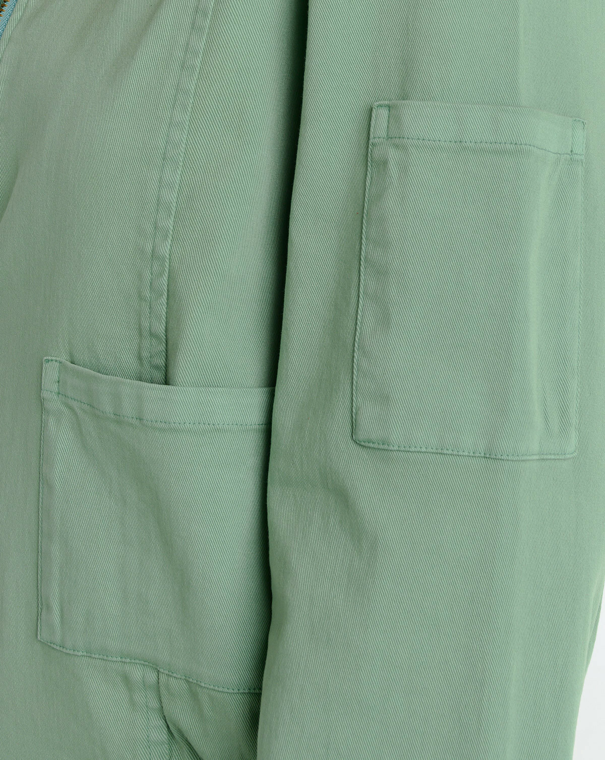 Fresh Produce xs lagoon green $98 stretch cotton Priya pockets zip jacket nwt xs