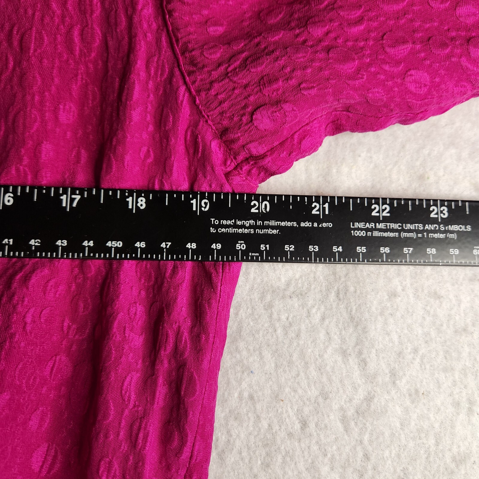 Casual Corner Womens Silk Blouse Sz S Fuchsia Button-Up Shoulder Pads NWOT