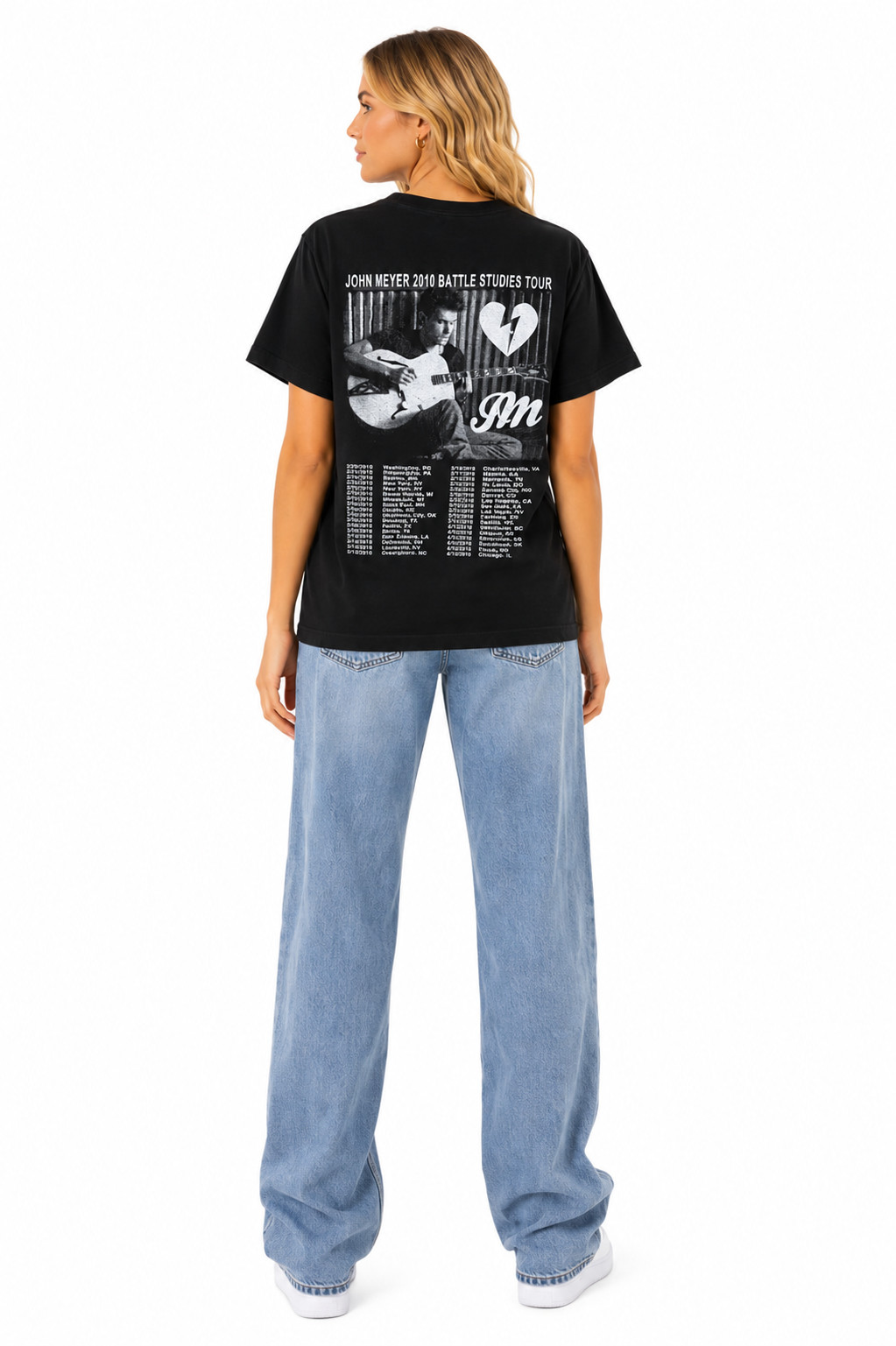 John Mayer Battle Studies 2010 World Tour T-Shirt Alstyle Double Sided Black S