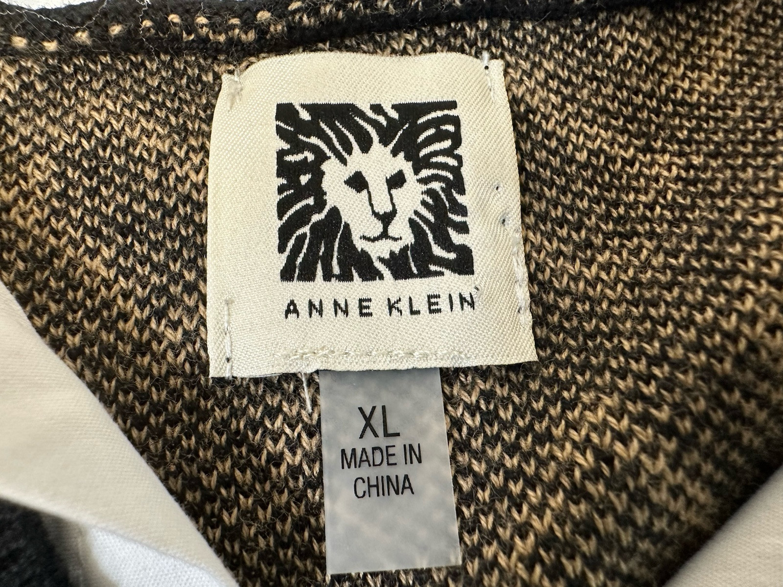 Anne Klein Top Collared Shirt/ Sweater Combo 1 Piece Attached Women’s Size XL
