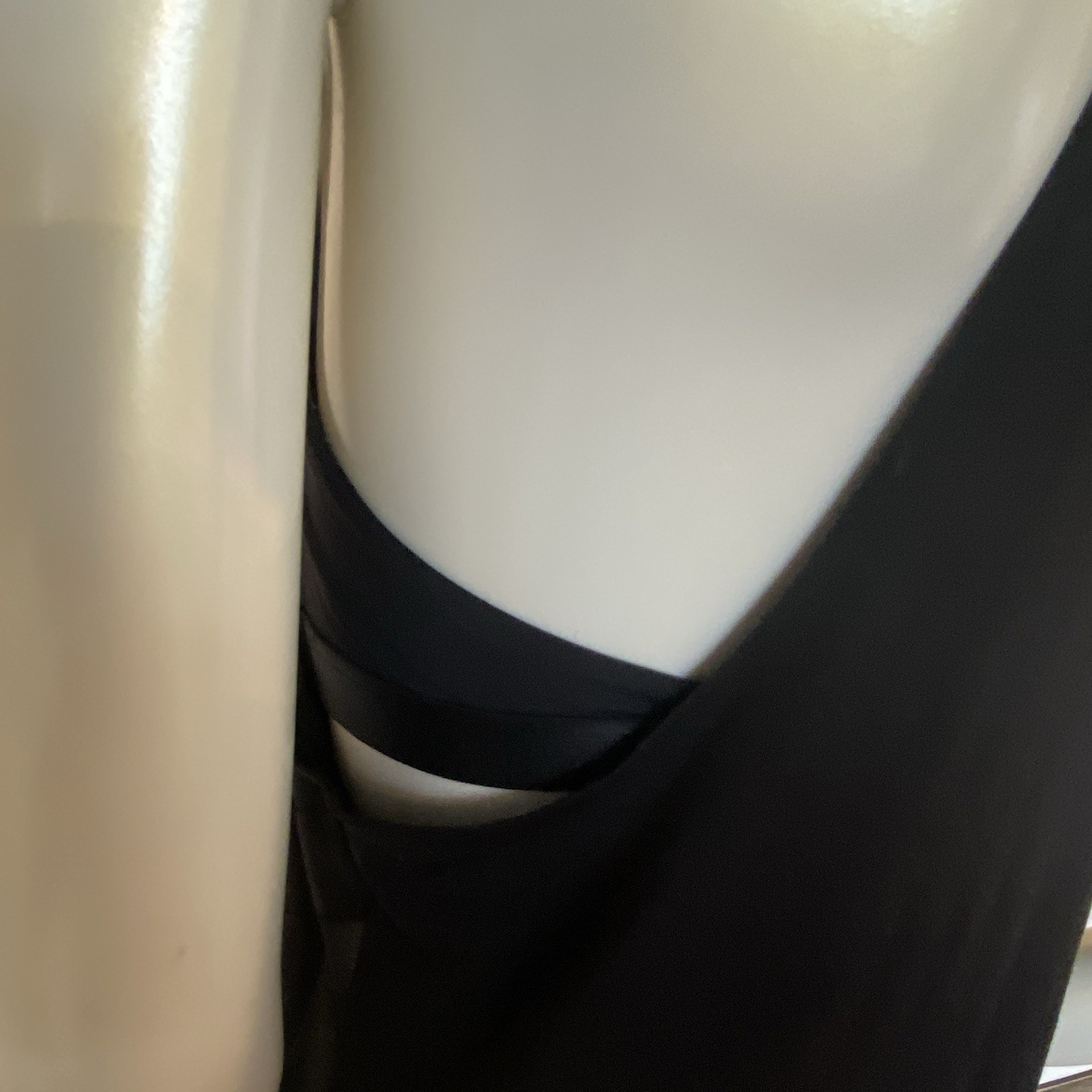 Athleta M Black Solid Halter Sleeveless Mesh Cut-Out Stretch Tank Top