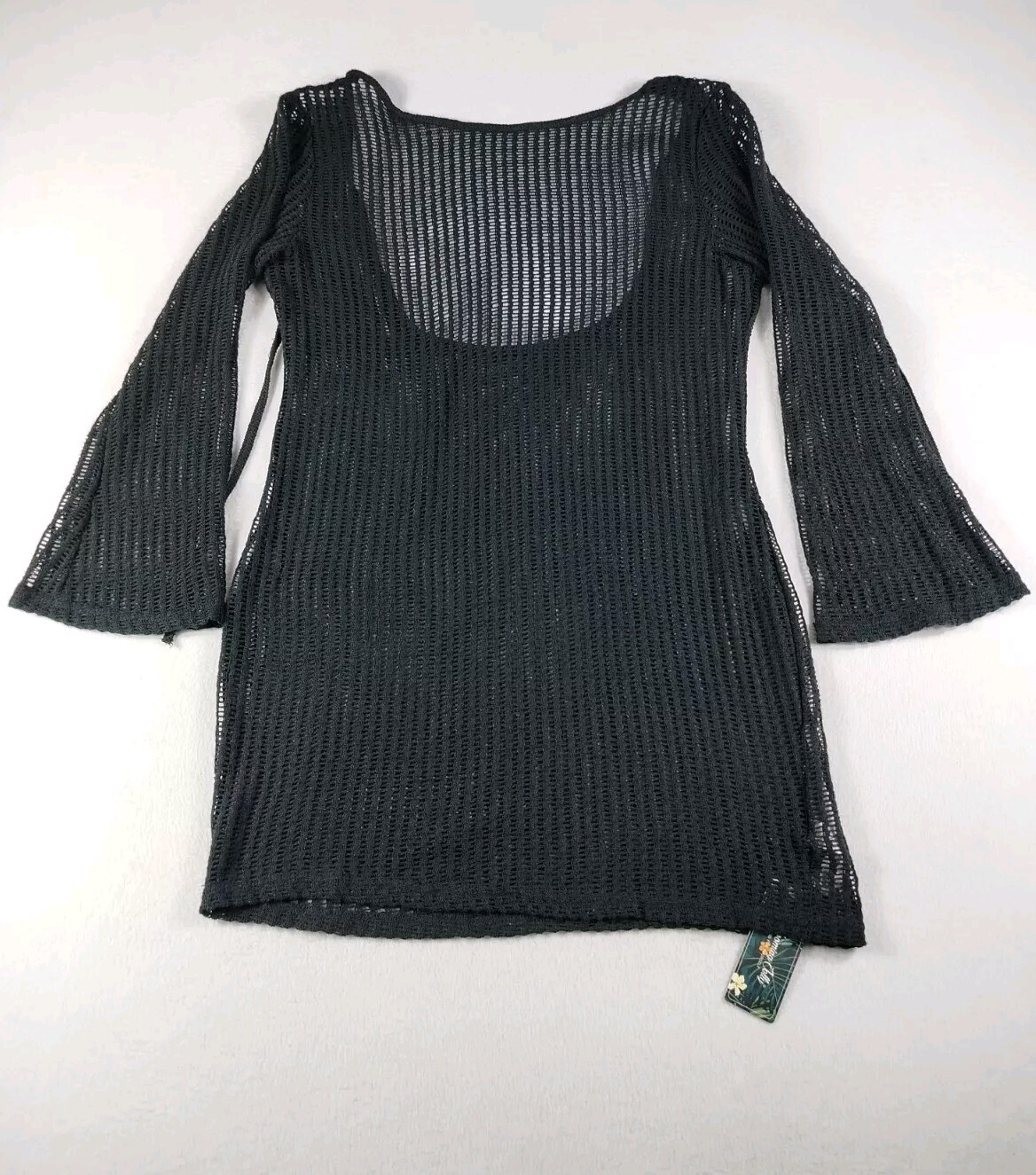Blooming Jelly Women’s Swimsuit Cover Up Medium Black Crochet Knit Vacation