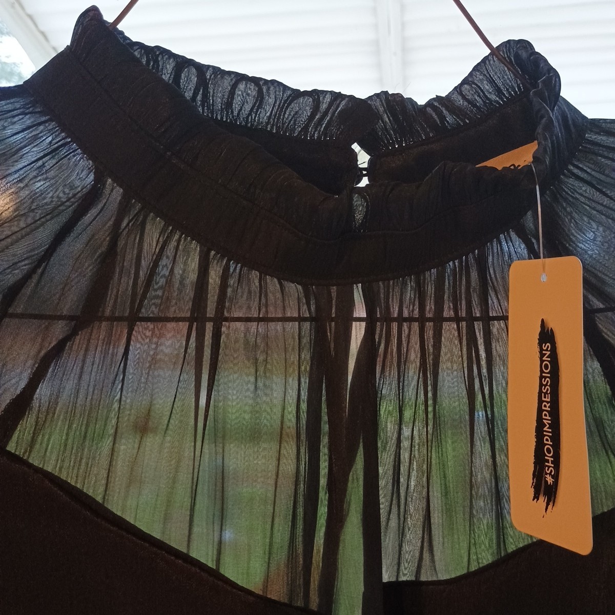 Women’s 2XL Sheer Black,Lined Blouse, By Impressions. New With Tags. Exc. Cond.