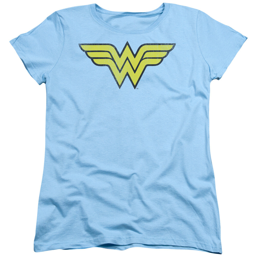 WONDER WOMAN LOGO DISTRESSED Licensed Women’s Graphic Tee Shirt SM-2XL