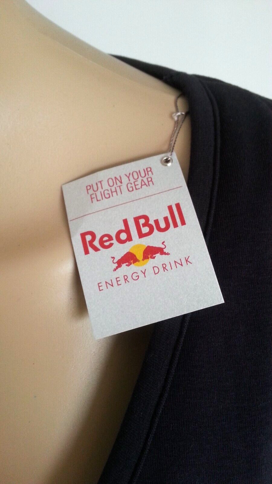 Red Bull Energy Wear Tank, Built-In Shelf Bra Rubber Logos Blue U.S. Sz L NWTS