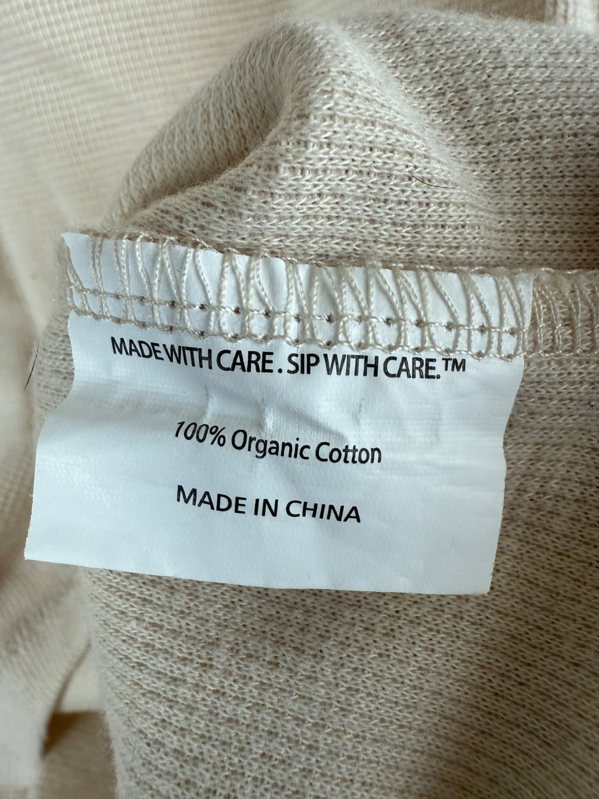 Makers Mark Whiskey Beige Red Button Henley Thermal Waffle Knit Shirt Large L