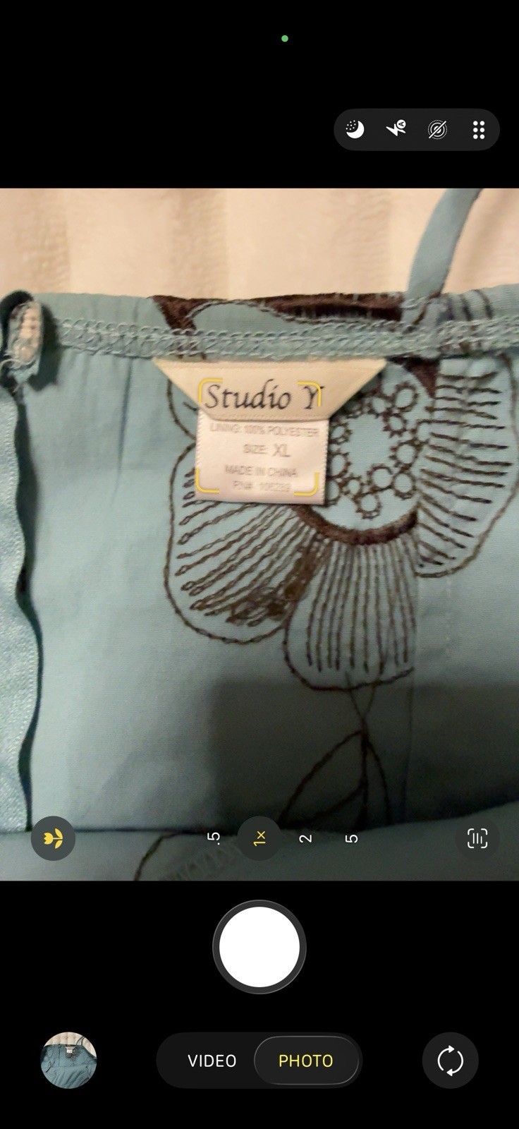 464-Studio Y Women’s Blue Floral Sweetheart Spaghetti Strap Camisole Top XL