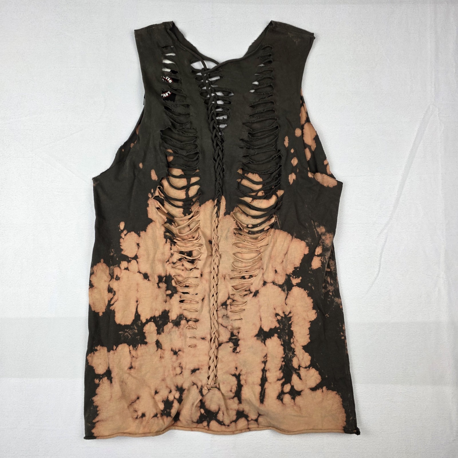 Affliction Shirt Womens Size Small Setlist Tank Bleach Wash New