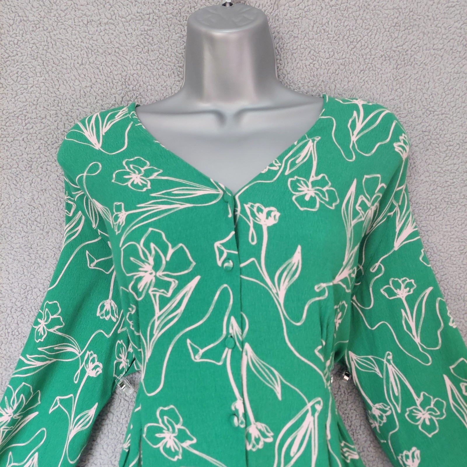 Monsoon Ladies UK 22 Jade Floral Blouse Top Party Work Summer Lightweight