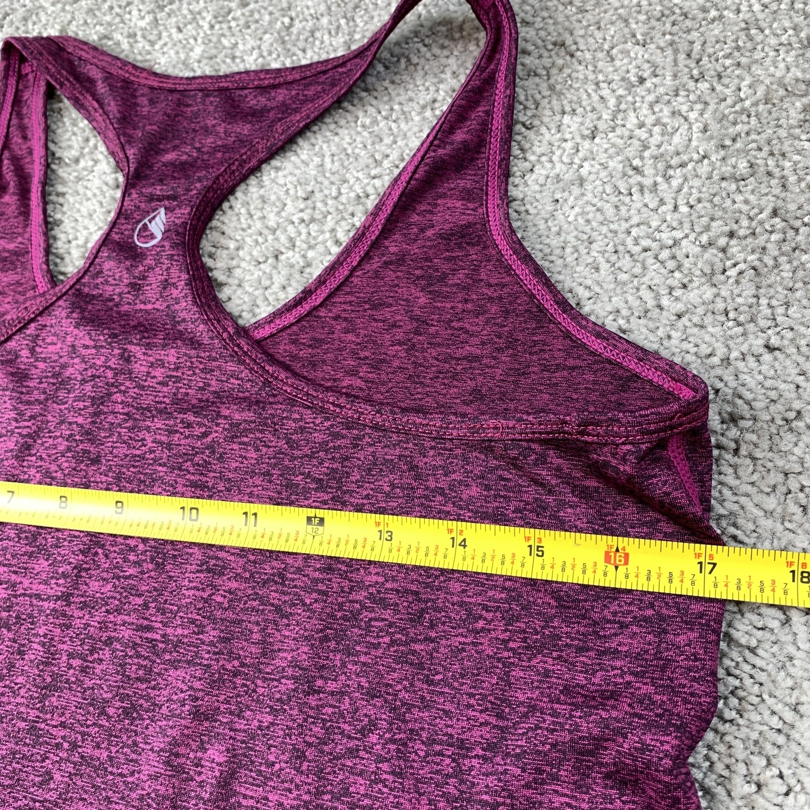 Icyzone Racerback Tank Women’s Large Purple Heathered Stretch Activewear