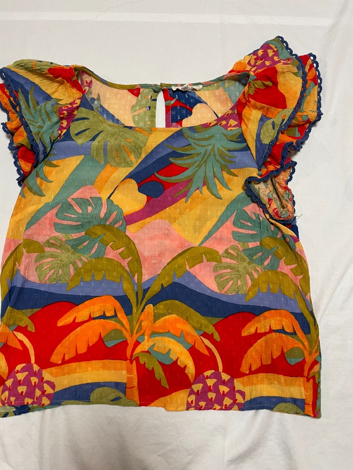 womens tank top blouse christiano siriano size medium very colorful