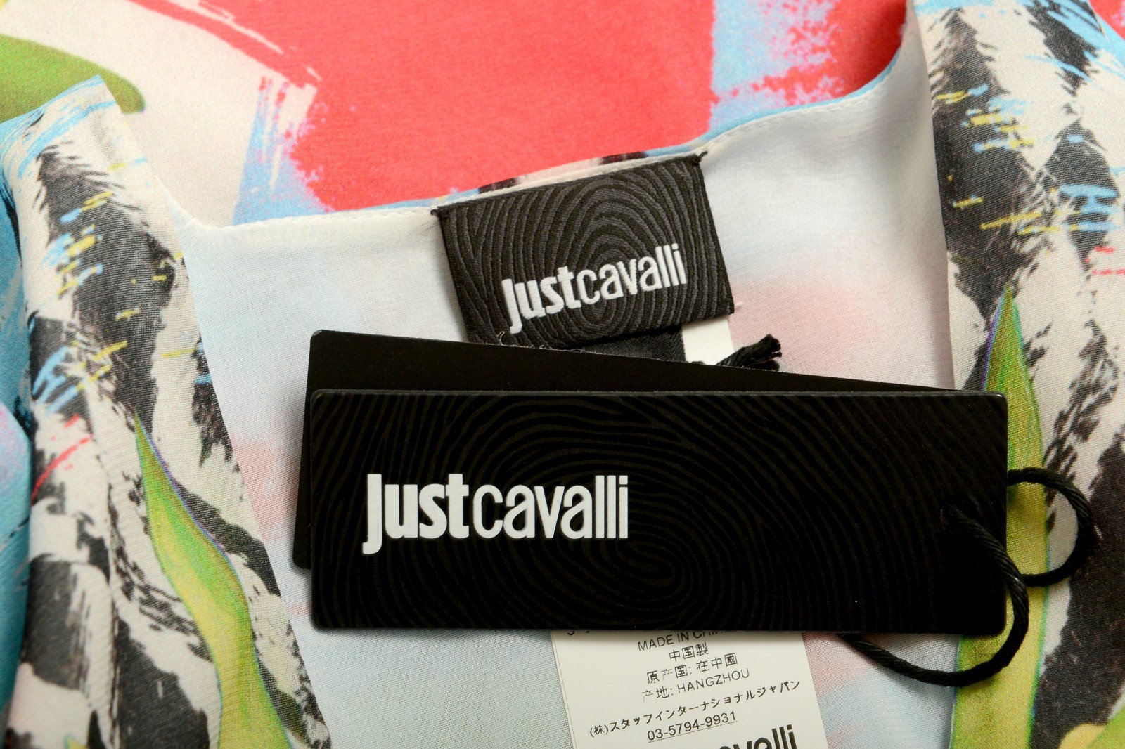 Just Cavalli Women’s Multi-Color Silk Tunic Blouse Top US S IT 40