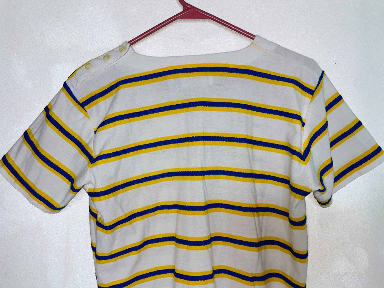 VTG 80’s Suburbans Women’s Size Small Striped Polo Shirt Colorful Top Waistband