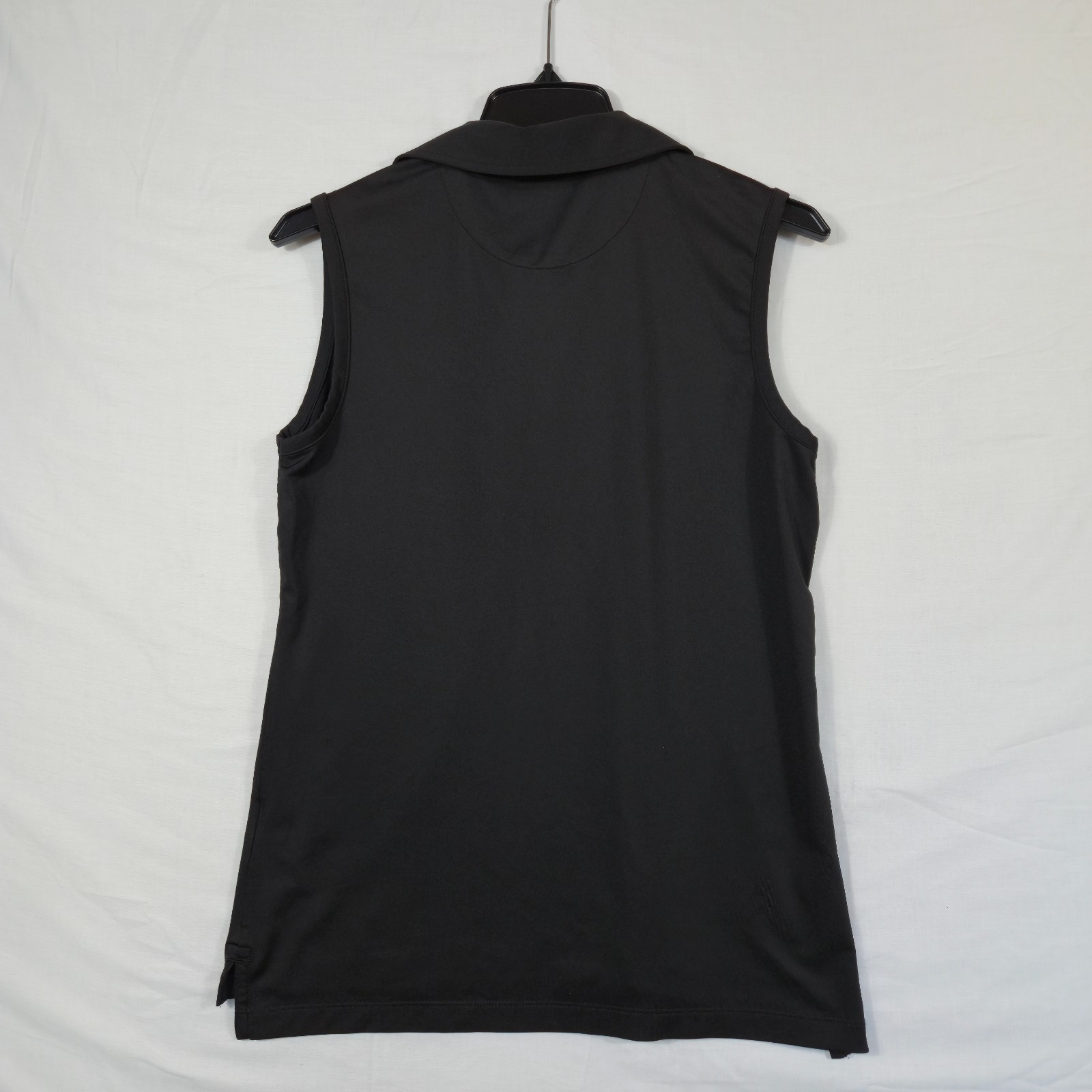 Peter Millar Polo Shirt Womens Medium Black Stretch Golf Tennis Sport Sleeveless