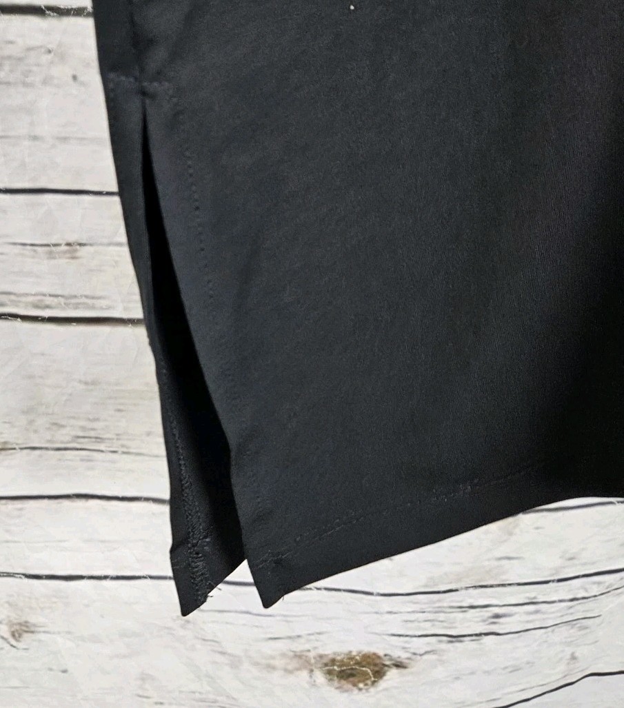 Planet by Lauren G Black Microfiber Boxy Tunic Top One Size V-Neck Oversized