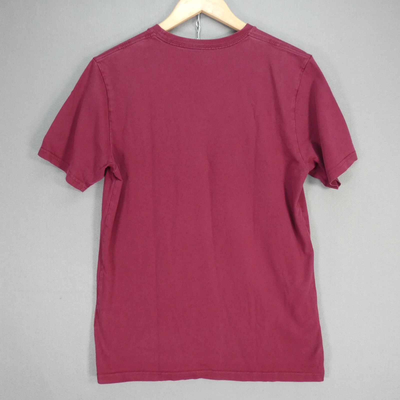 Carhartt T Shirt Mens Red Burgundy College Short Sleeve Logo 100% Cotton size S