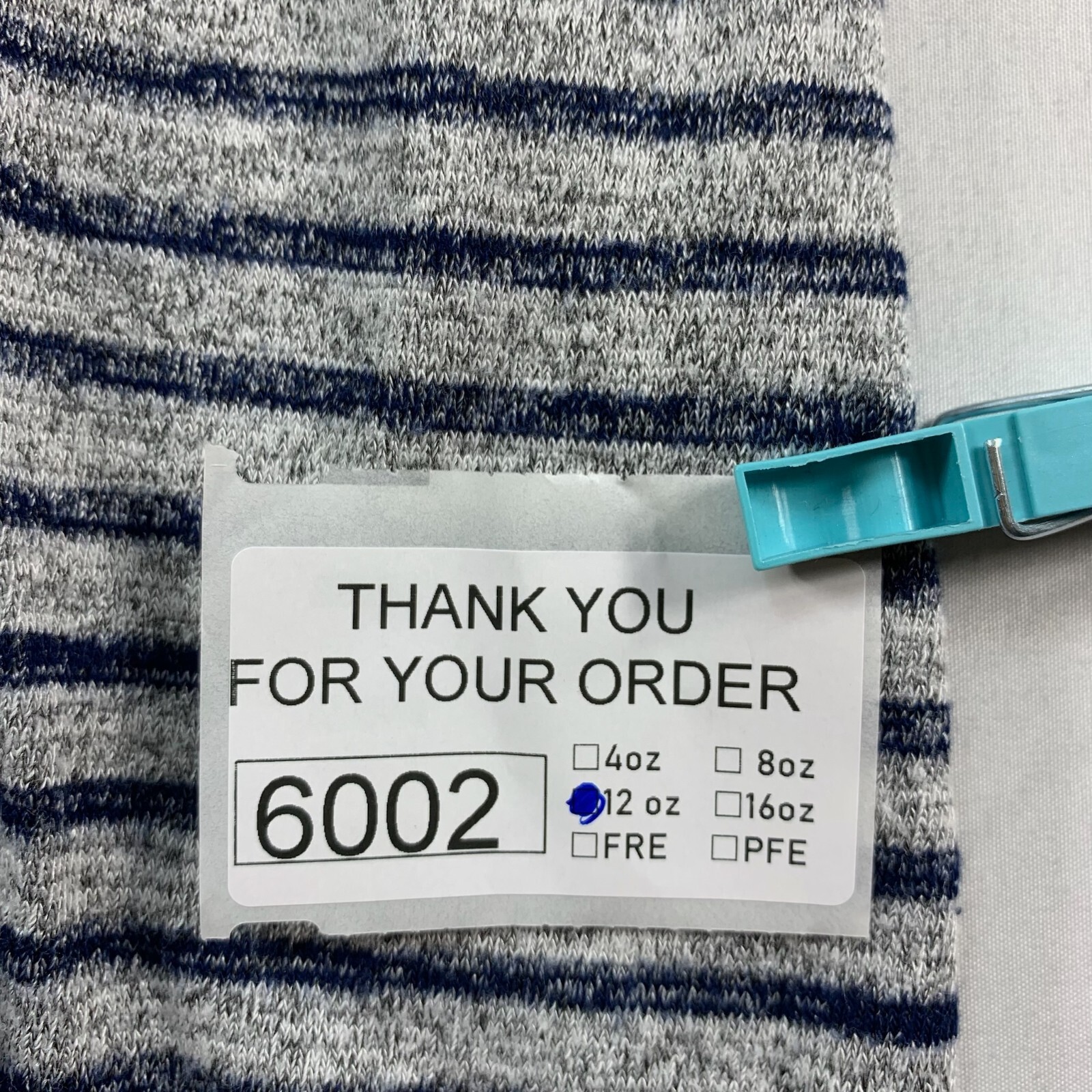 A New Approach Blouse Womens size Medium Gray Blue Striped Front Knot