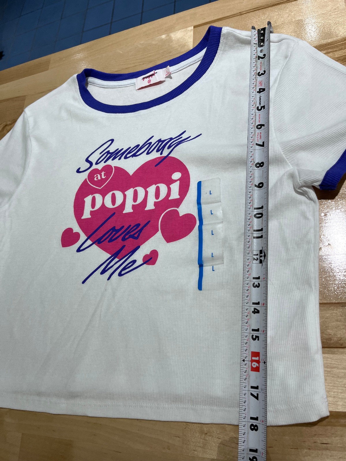 POPPI x Target Somebody at Poppi Loves Me White Graphics Crop T-shirt Women’s L