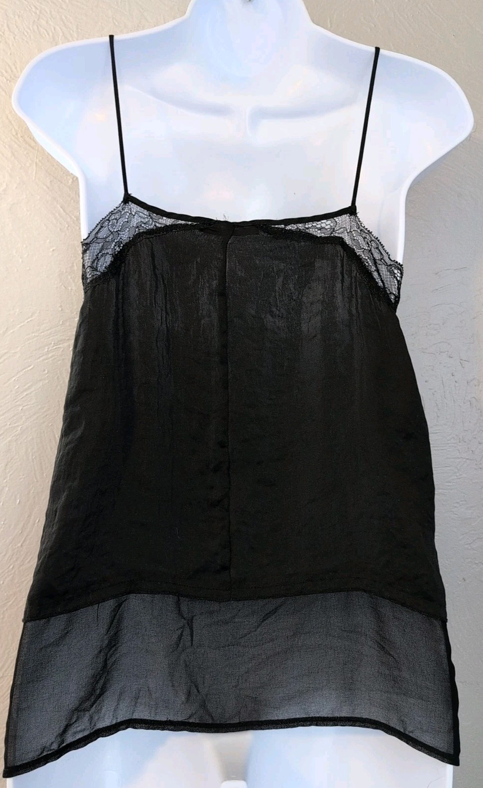 Zara Black Spaghetti Strap Satin Velvet Camisole Size Med Whimsigoth Grunge Y2K