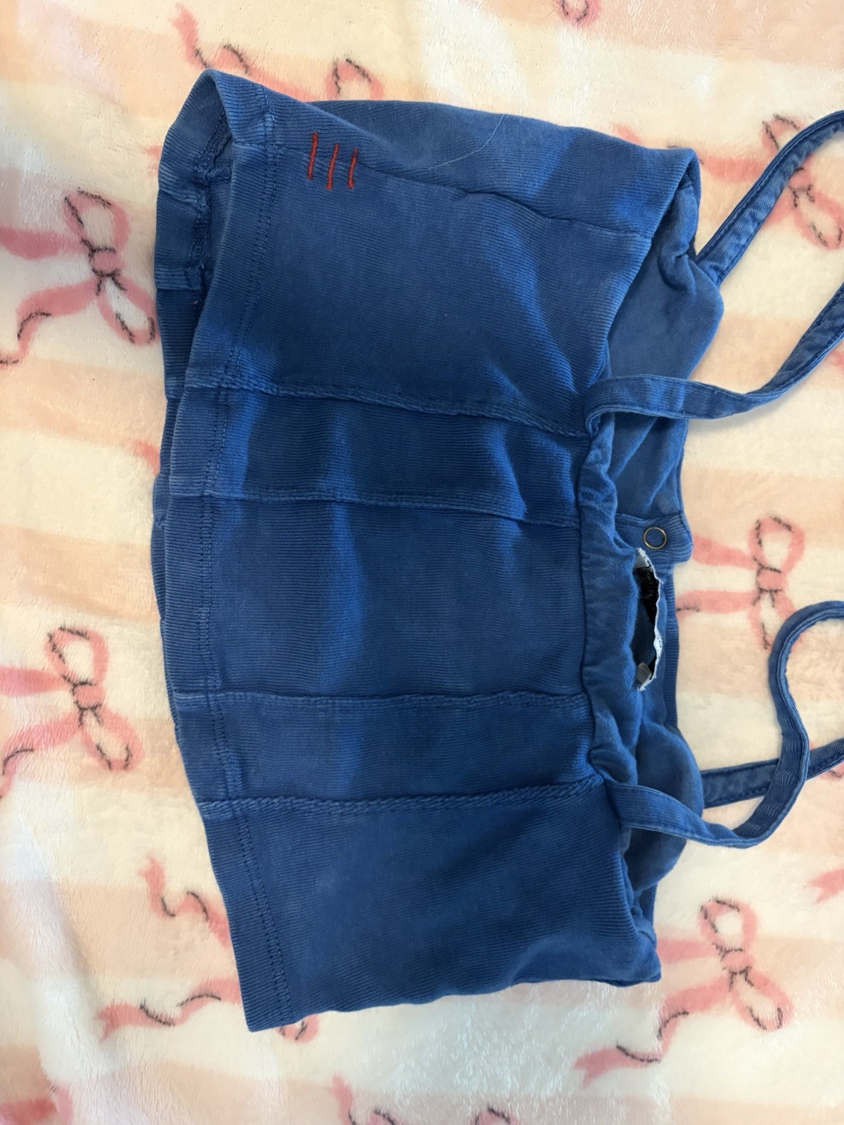Urban Outfitters Blue S Knit Camisole Tank Square Neck Spaghetti Straps Grommet