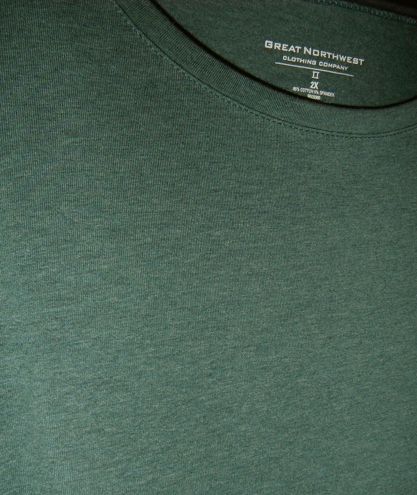 GREAT NORTHWEST TEAL GREEN COTTON BLEND TEE TOP, NWT, BUST ABOUT 45″, SIZE 2X