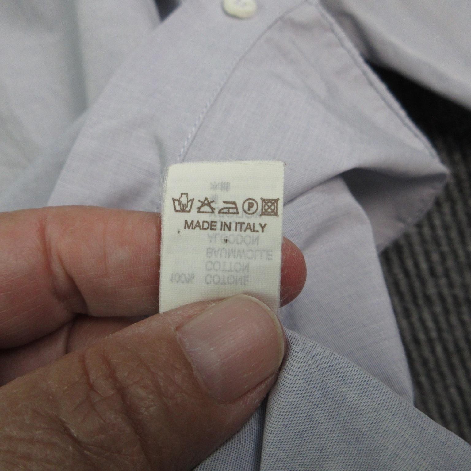 Brunello Cucinelli Dress Shirt Womens XL Blue 100% Cotton Rhinestone Italy