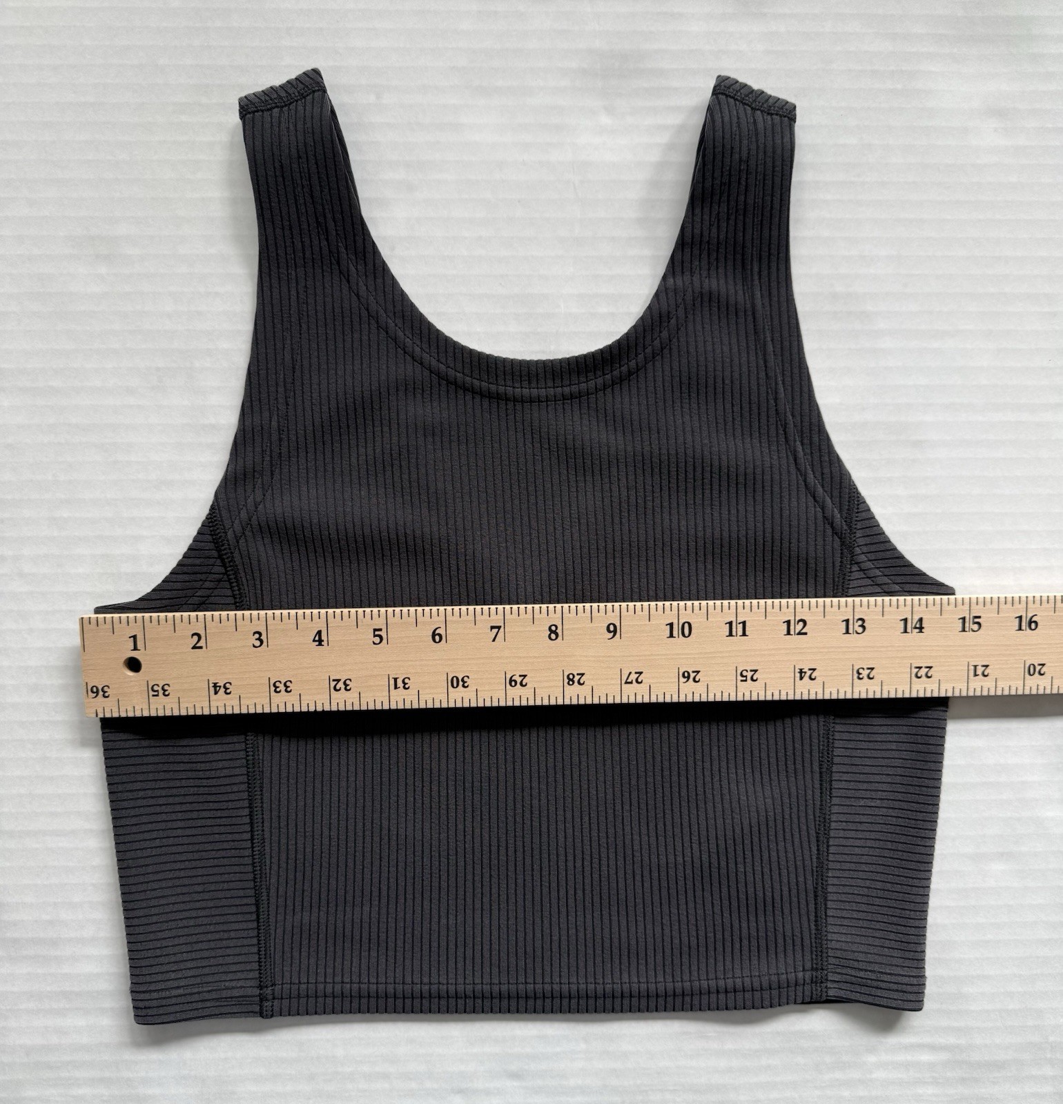 Lululemon Ribbed Softstreme Cropped Tank Top Black Size 6