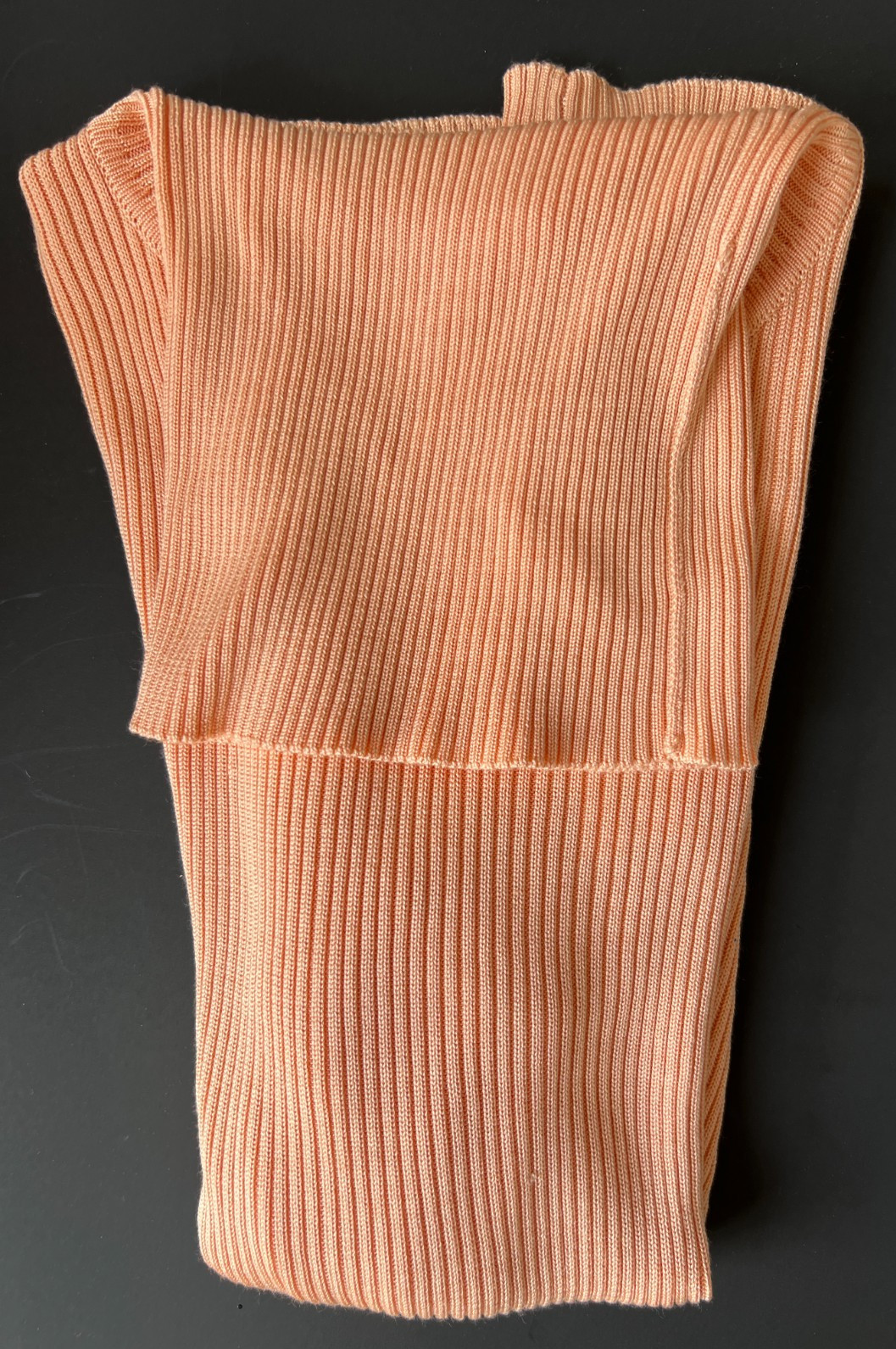 Henri Bendel Classics Silk Ribbed Sleeveless Turtleneck Shell Apricot NWT Size L