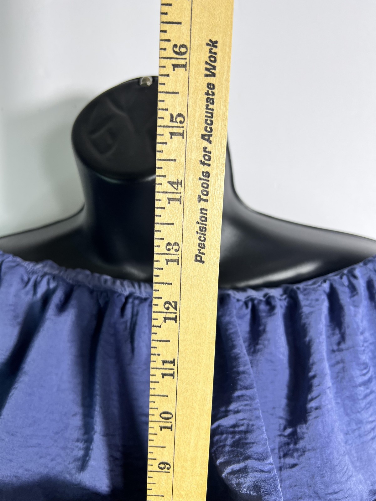 DO+BE Top Womens Medium Blue One Shoulder Ruffle Off Shoulder Blouse Party