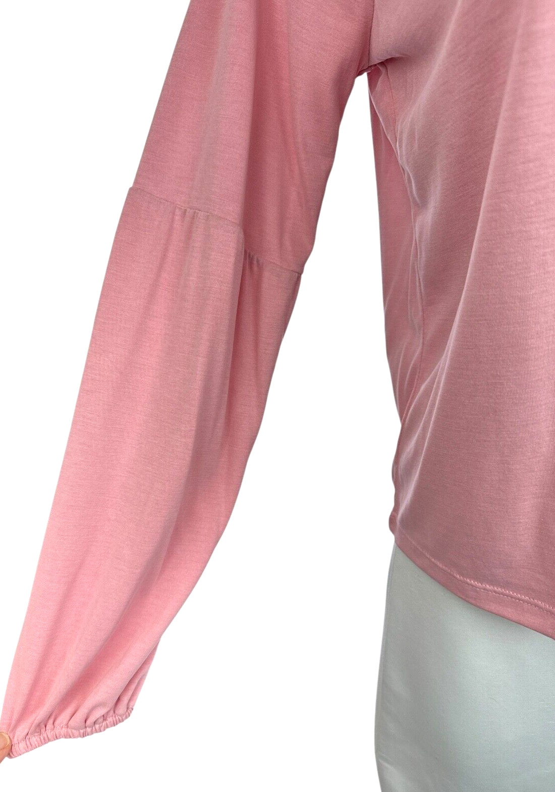 Lucky Brand Sz XS Pink Top Long Sleev Elastic Cuff Modal/Polyester Button Front