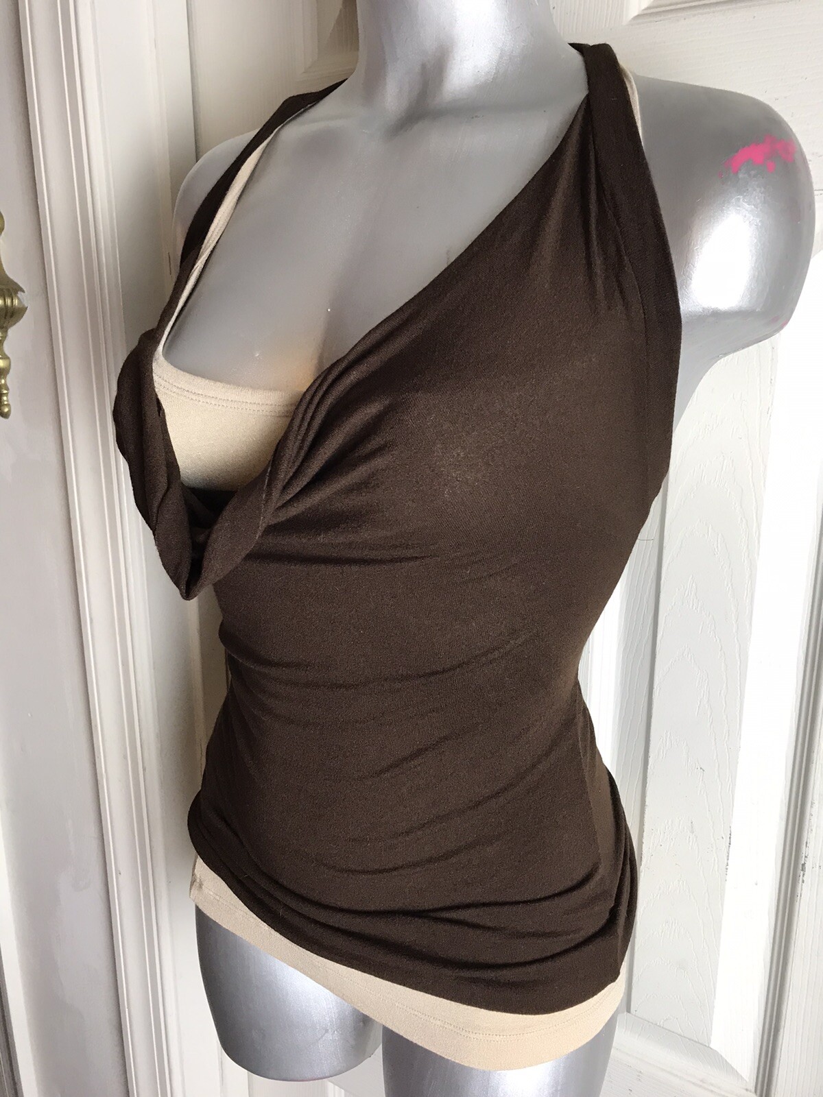 NWT ELLA MOSS ANTHROPOLOGIE SLEEVELESS LAYERED RACER BACK TANK TOP- Size XS