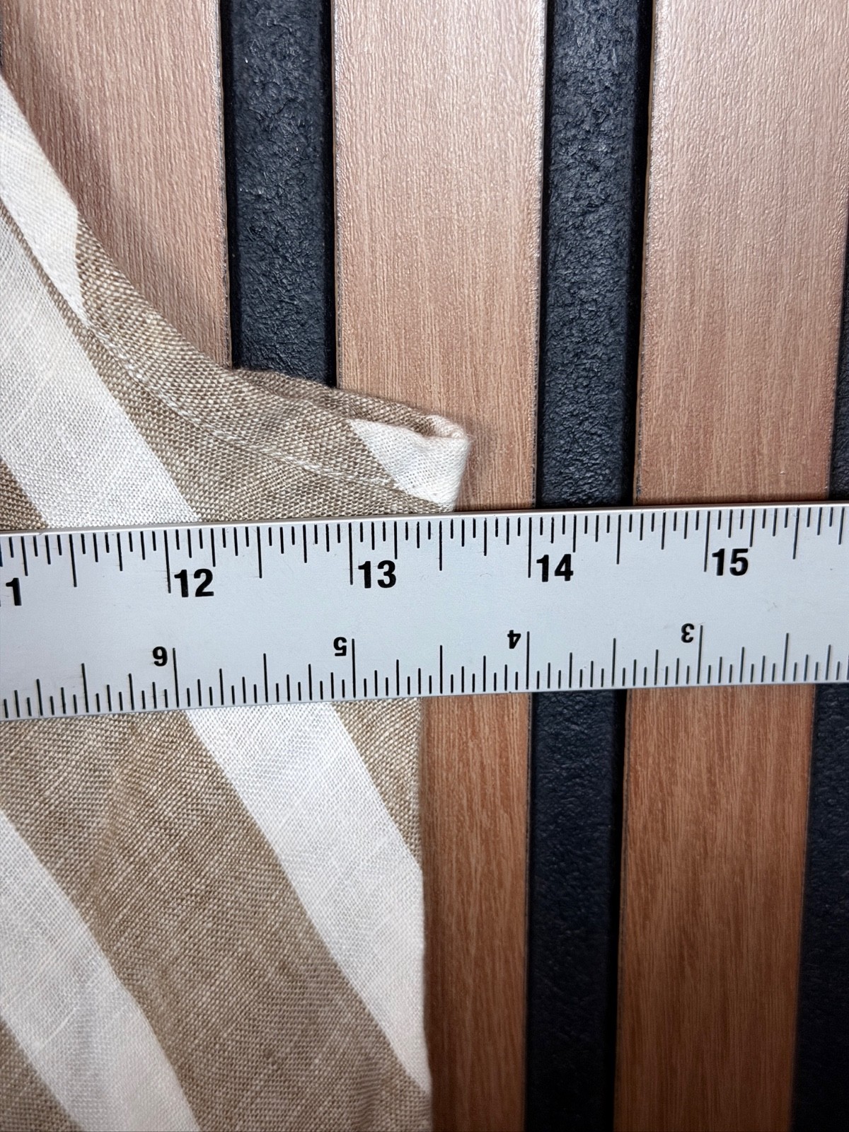 FLAX Tank Top Striped Chevron 100% Linen Sleeveless Lightweight Fabric