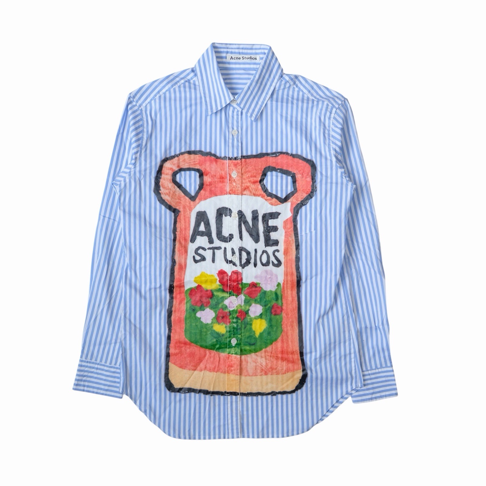 Acne Studios x Grant Levy-Lucero SS19 “Hand Painted” Graphic Stripe Shirt