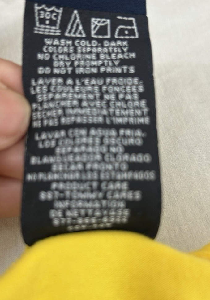 Vintage Tommy Jeans Emo Dopamine Yellow Tank with Crossover Back Sz M