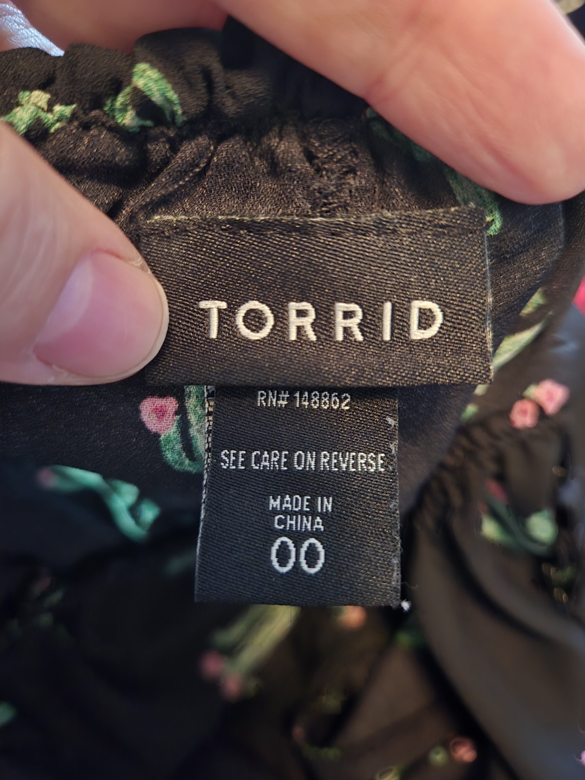 Torid 00 (M/L) Black Cactus Print Babydoll Tank Top Ruffle Adjustable