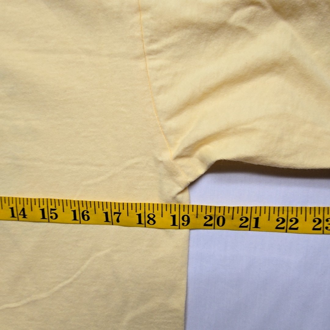 Vintage Bird Nature Shirt Birdhouse Graphic Womens Yellow Jerzees Medium Tee 90s
