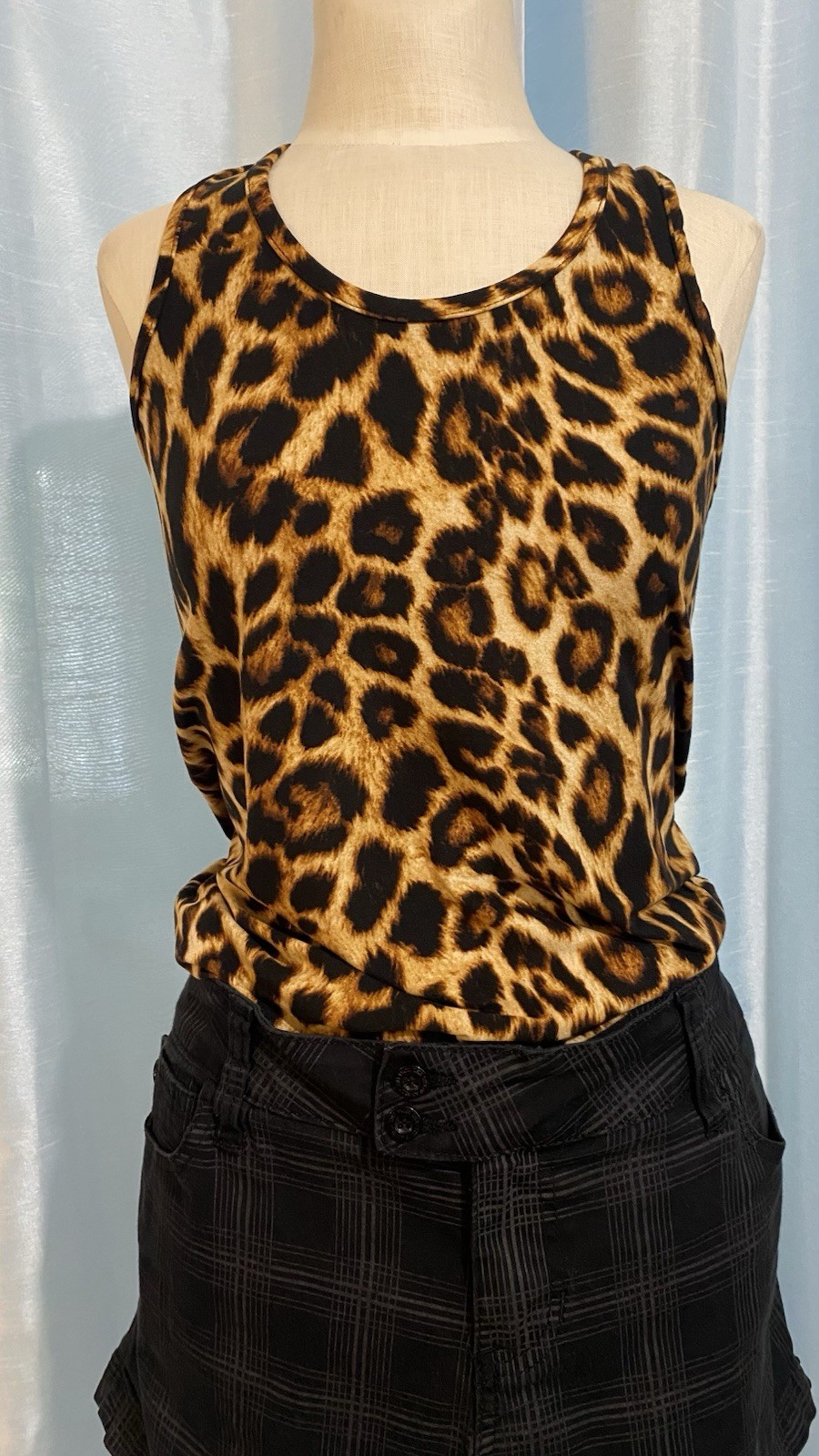 Leopard Animal Print Racerback Brown Black Gold Betsy Johnson Inspired Tank Only