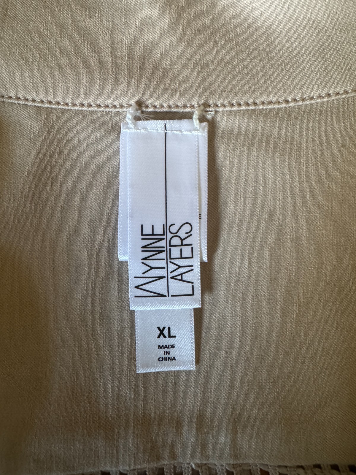 NWOT Wynne Layers Mesh Zip-Front Adjustable Waist Jacket Women’s XL, Light Mocha