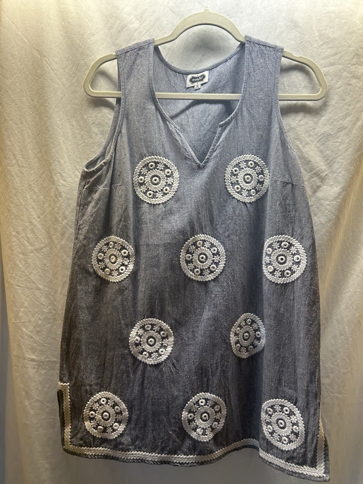 Mud Pie Xl Women’s Sleeveless Shirt Cottagecore Grandma Core Chic Lightweight