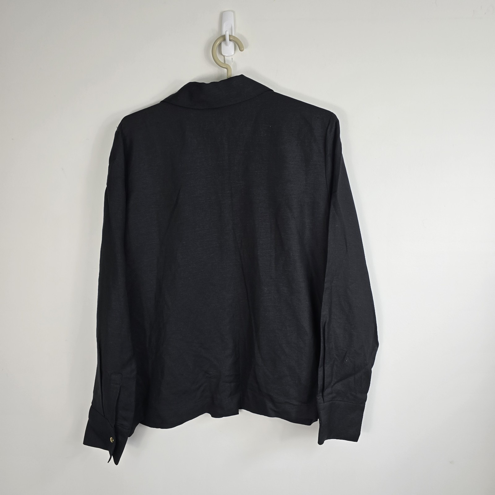 Preview Target Top Linen Viscose Blend Size 10 Long Sleeve Gold Tone Buttons