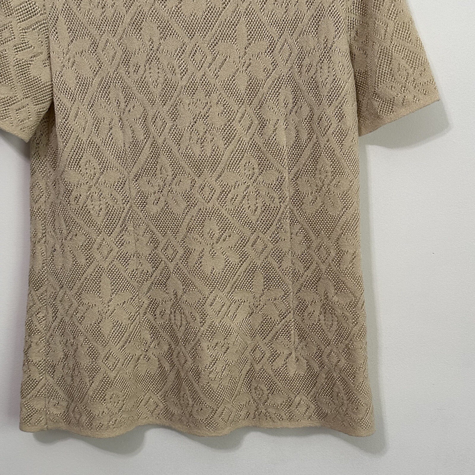 Escada Neiman Marcus Knit Top Sweater 34 L Short Sleeve Shirt Party Cocktail