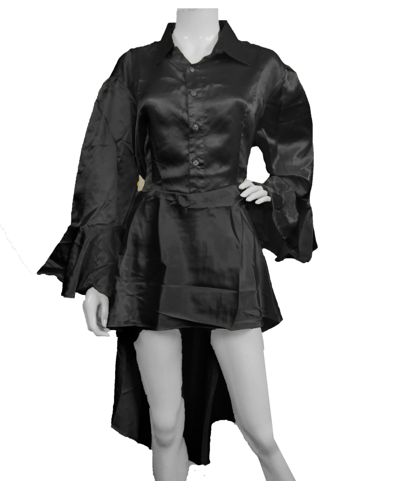 Trendy Victorian Asymmetric Fancy Shirt | Designer Stylist Casual Wear S113