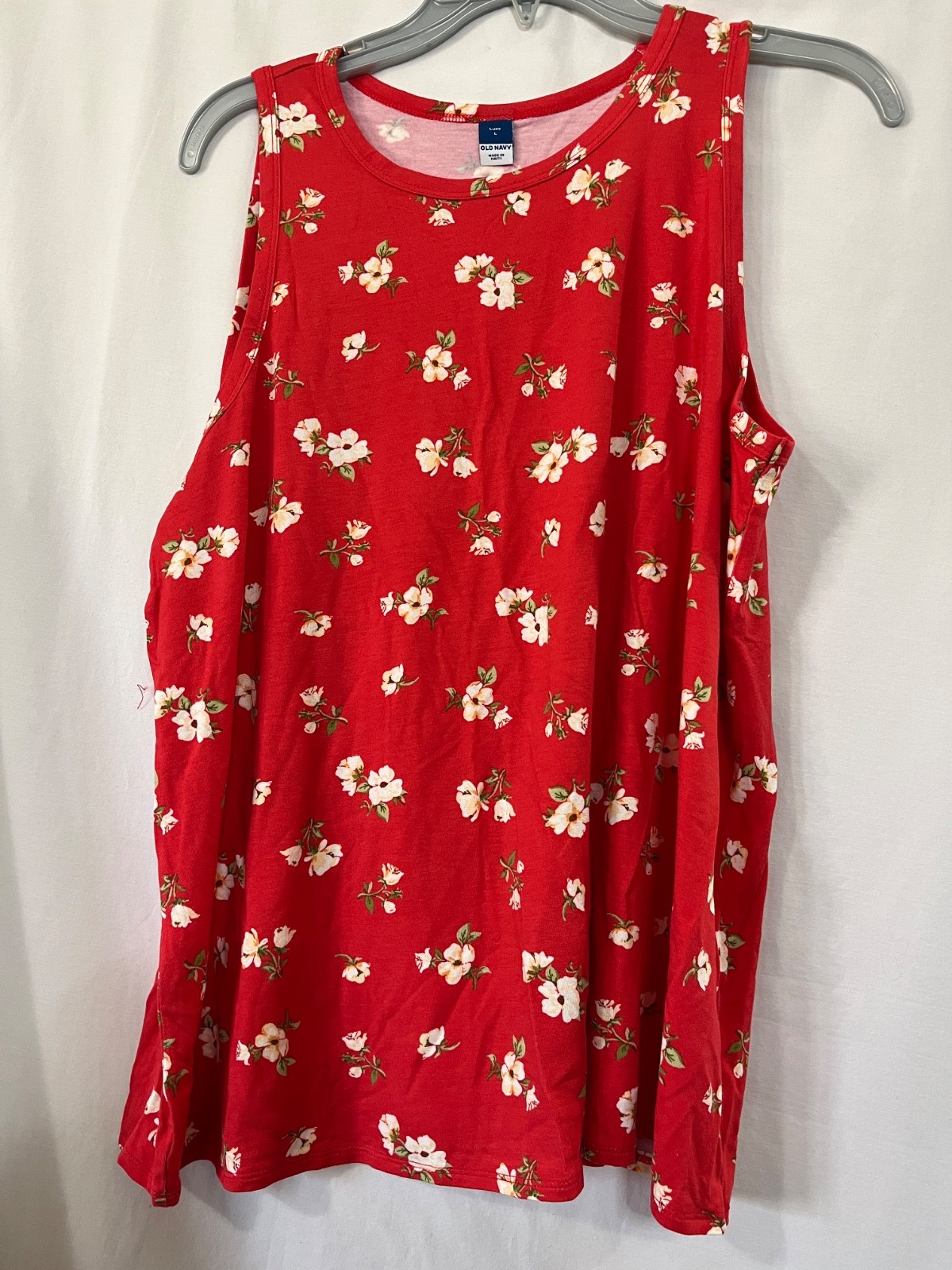 New Old Navy Sleeveless Luxe Swing Tank Top for Women Floral Red U pick size