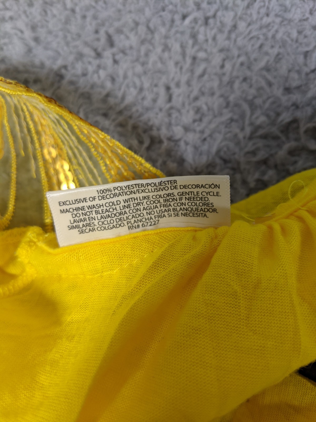 VTG Y2K Bobbie Brooks Blouse Womens XS Yellow V-Neck Sequin Butterfly Fairycore