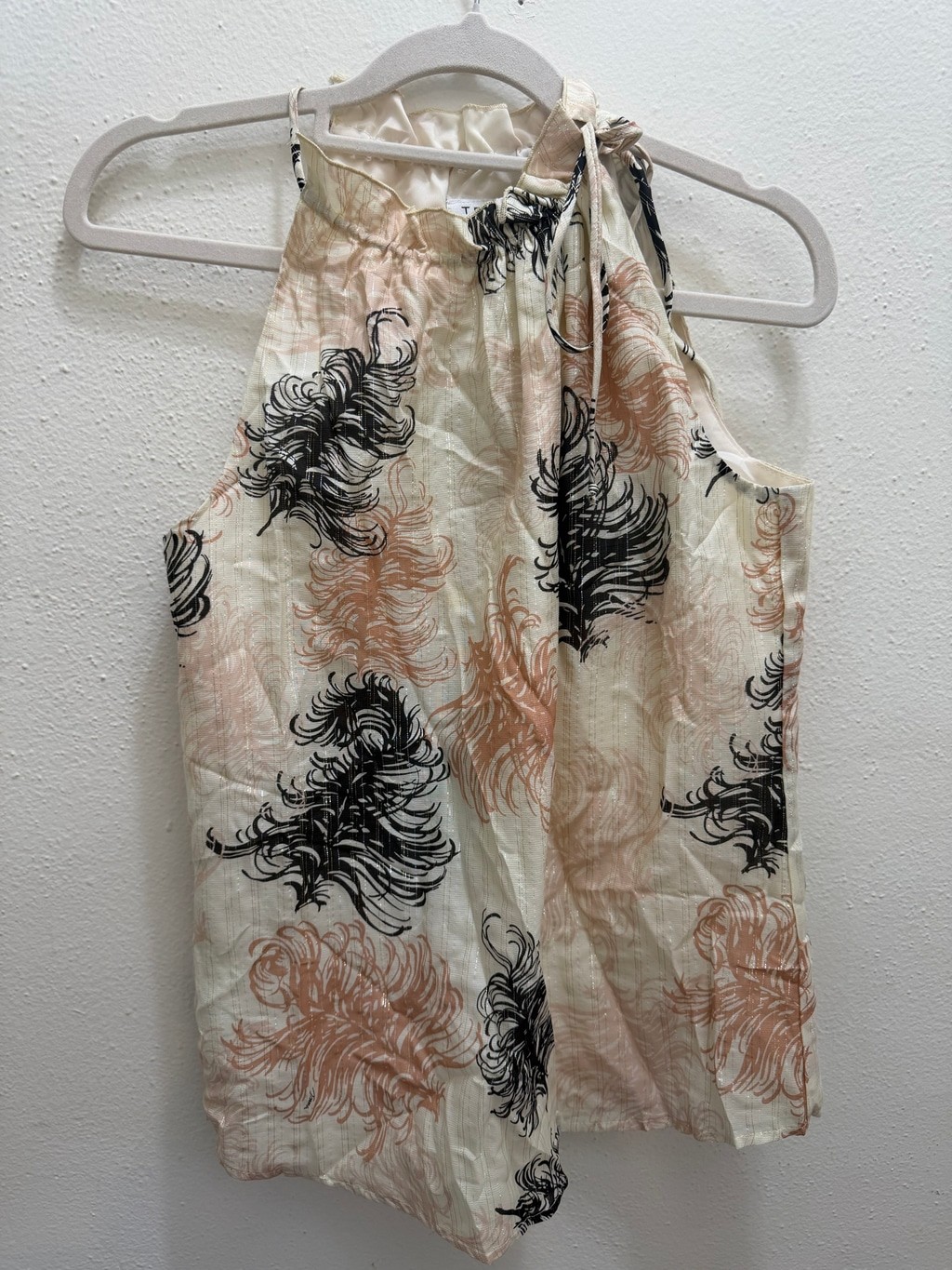 Women’s Trina Turk Feather Print Halter Tank Top